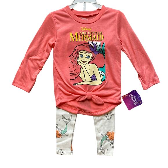 Disney Other - NWT Disney The Little Mermaid 2 Piece Set, Size 2T, Shirt and Leggings